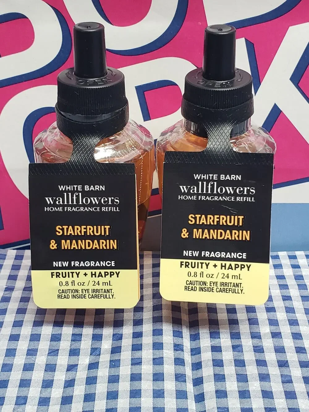 BBW Starfruit & Mandarin FRUITY & HAPPY Fragrance Wallflower 2 Refills